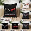 Cool Car C- Corvette Pillow Case Square Pillow Bedroom Sofa Leisure Comfort Cushion Car Living Room Home Decoration 40X40