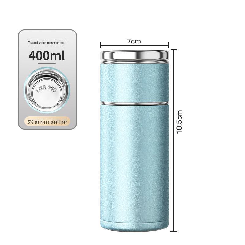 Compact 316 Stainless Steel Tea Infuser Thermos Cup - Portable Water Separation Design for Men and Women, Perfect Gift