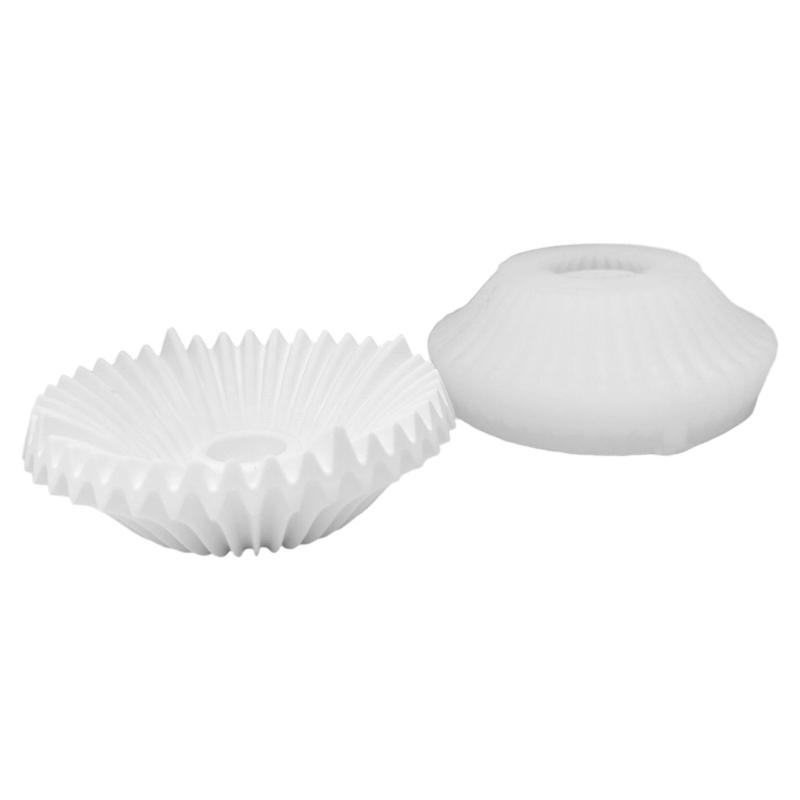 

Striped Dish Silicone Candle Holder Mold Resin Tray Mold For Epoxy Resin Candlestick Tealight Holder Home Decoration 1