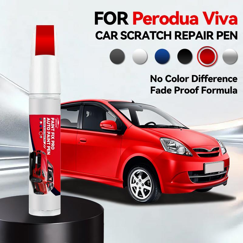 Fahrzeug zur exklusiven Nutzung Für 1990-2026 Perodua Viva Lackreparaturstift Ausbesserungsstift Kratzerentferner DIY Autozubehör Schwarz Weiß