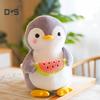 Pinguino di cartone animato da 25 cm con frutta e verdura peluche peluche regalo per bambini bambola morbida
