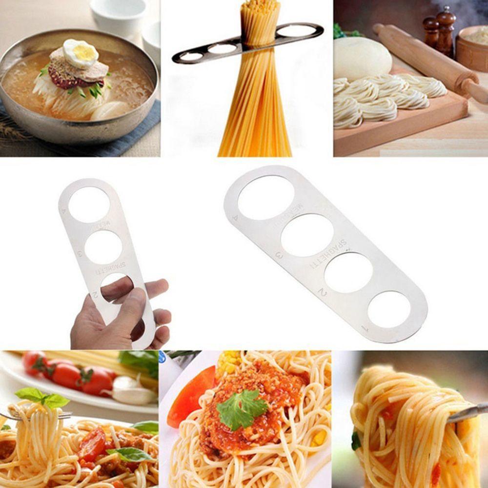 Stainless Steel Spaghetti Measurer Measuring Tool 4 Hole Measure Portion Control Cooking Pasta Ruler Stainless Steel Spaghetti Measurer Measuring Tool 4 Hole Measure Portion Control Cooking Pasta Ruler