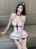 Game Cosplay Nun Maid Costumes Women's Underwear Backless See Through Role Playing Outfit SM Fetish Suspender Sleepwear Nighties