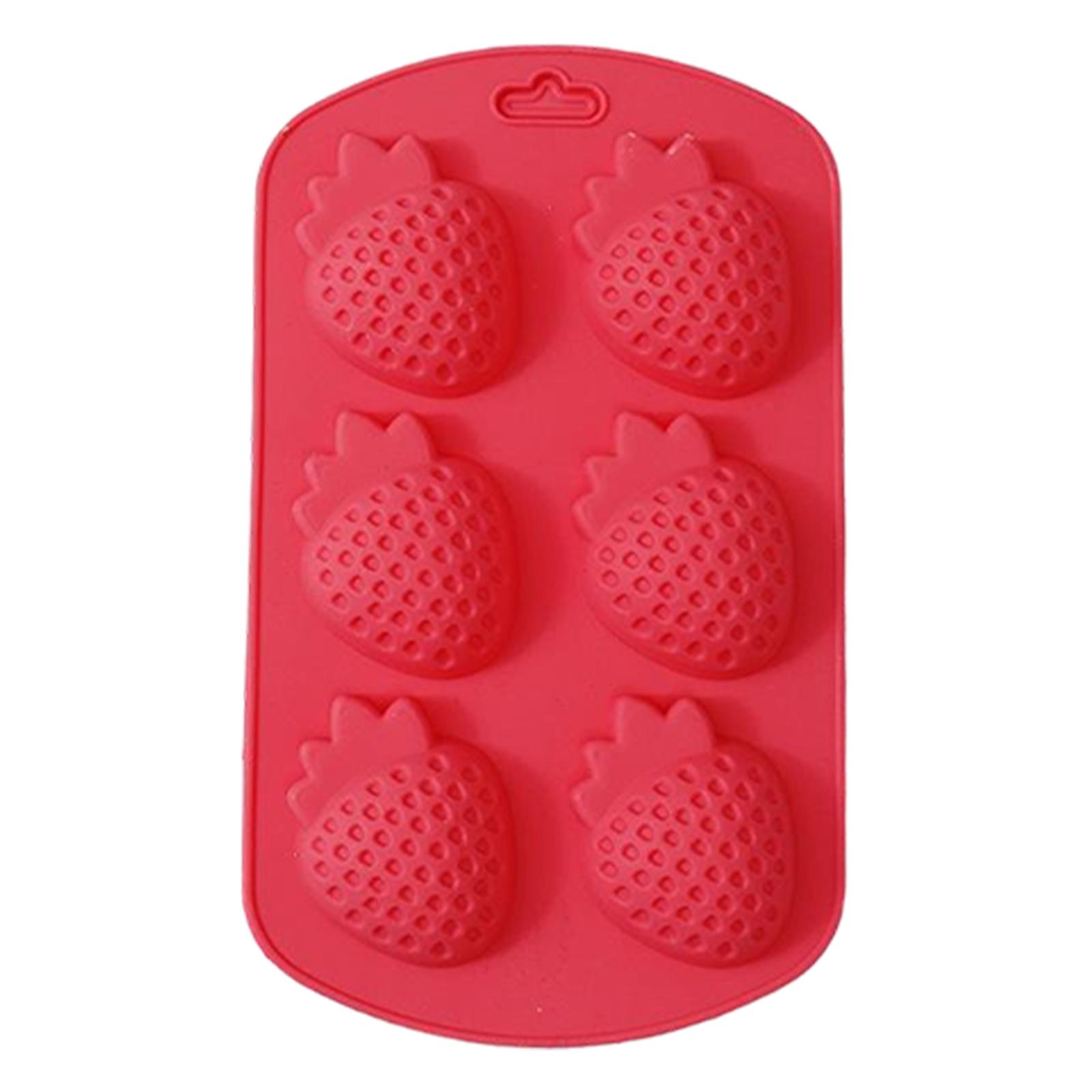 

Silicone Food-grade Fruit-shaped Mold, Baby Food Baking Tool, Scented Candle Mold One Size червоний