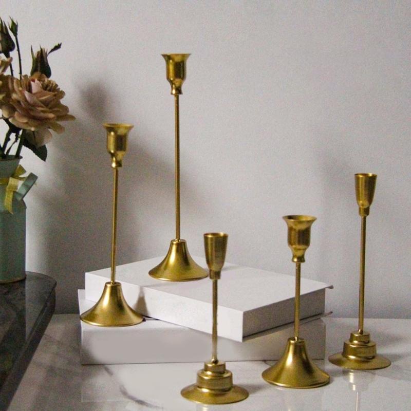 Contemporary Metal Candle Holder Iron Taper Candle Stand Candlestick Stand for Romance Wedding Centerpieces Decoration