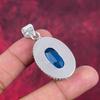 Blauer Topas Anhänger, 925 Sterling Silber Edelstein Schmuck, handgefertigter Anhänger, für Thanksgiving