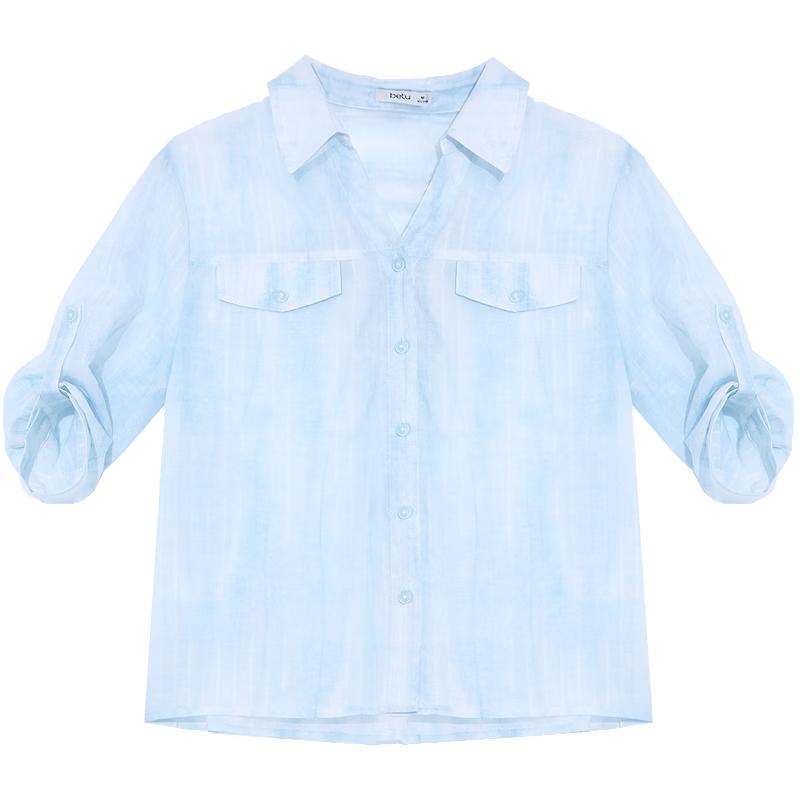Women s Micro-Sheer French Style Lyocell Shirt M