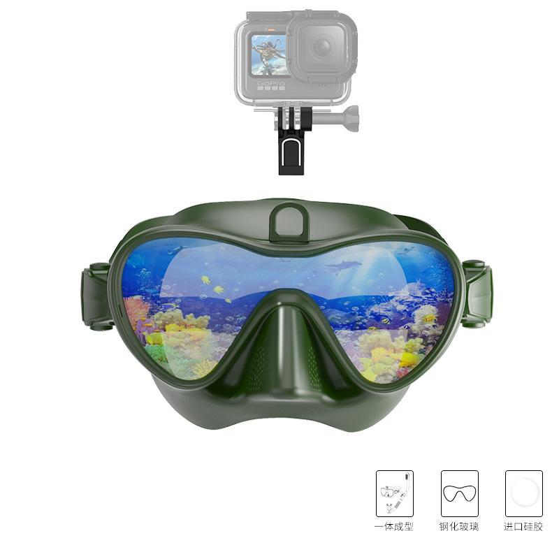 New GoPro Mount, Adjustable Viewing Angle, Floating Diving Mask, Diving Goggles, Respirator, Four-piece Set of Swimming Equipment