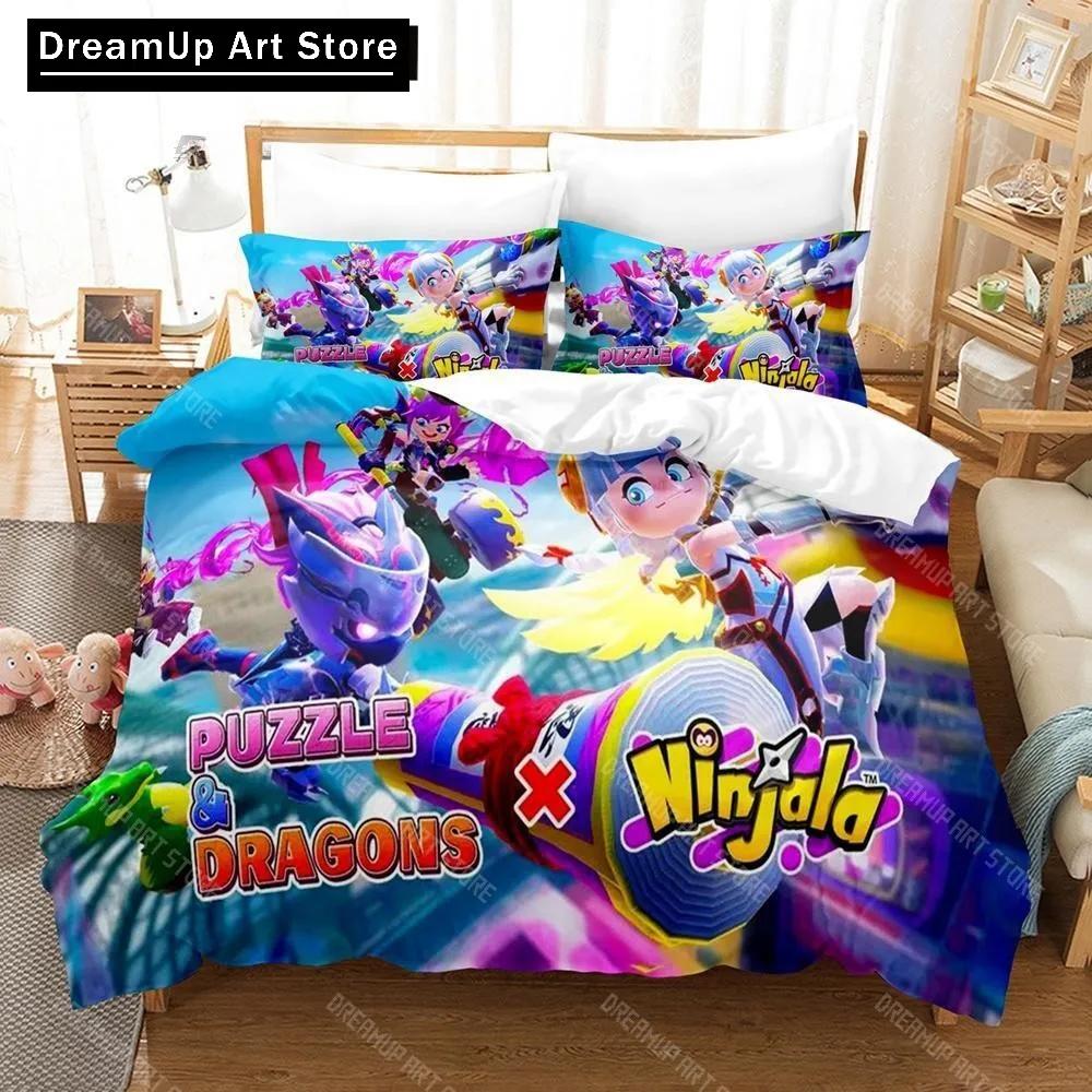 Game Ninjala Bedding Set Single Twin Full Queen King Size Bed Set Adult Kid Bedroom Duvet Cover Sets 3D Print Kawaii Kids Camas