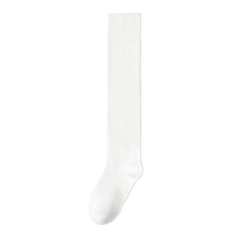 Japanese JK Women's Long Over-the-Knee Pure Cotton Stockings for Spring, Autumn, and Winter - Black, Slim-Fit, Elegant.