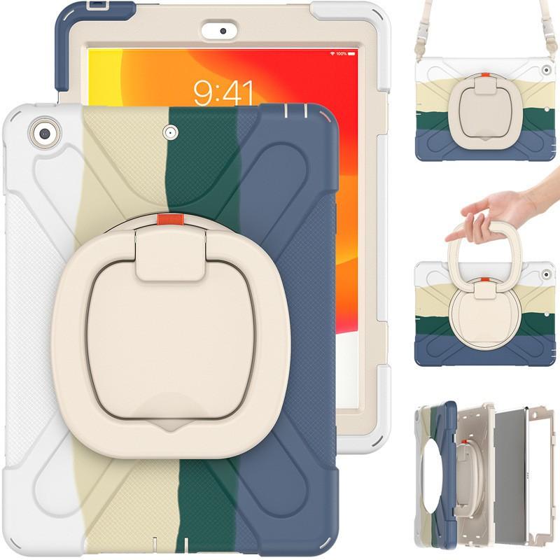 IPad 11 / 10.2 Rotating Stand Case With Shoulder Strap Shockproof Cover