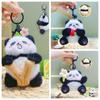 Cartoon Kawaii Animal Pendant Soft Stuffed Huahua Panda Keyring Plush Panda Keychain  Lady Girls