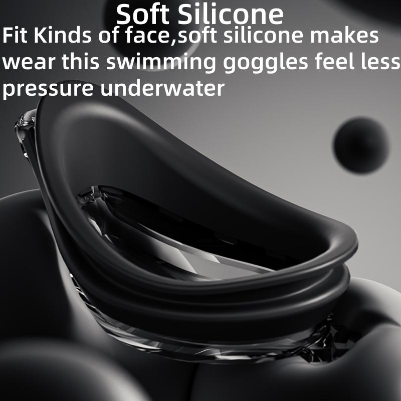 Unisex profesjonelle svømmebriller for konkurranse, HD-linse og antiduggs-svømmebriller for voksne
