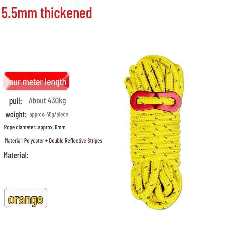 ZISIZ Thickened Reflective Camping Tent Rope