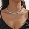 Einfache schwarze Kupferfarbene Choker-Halsketten für Damen Geometrische Zirkon-Drehmomente Halsketten Party Hochzeiten Zirkon