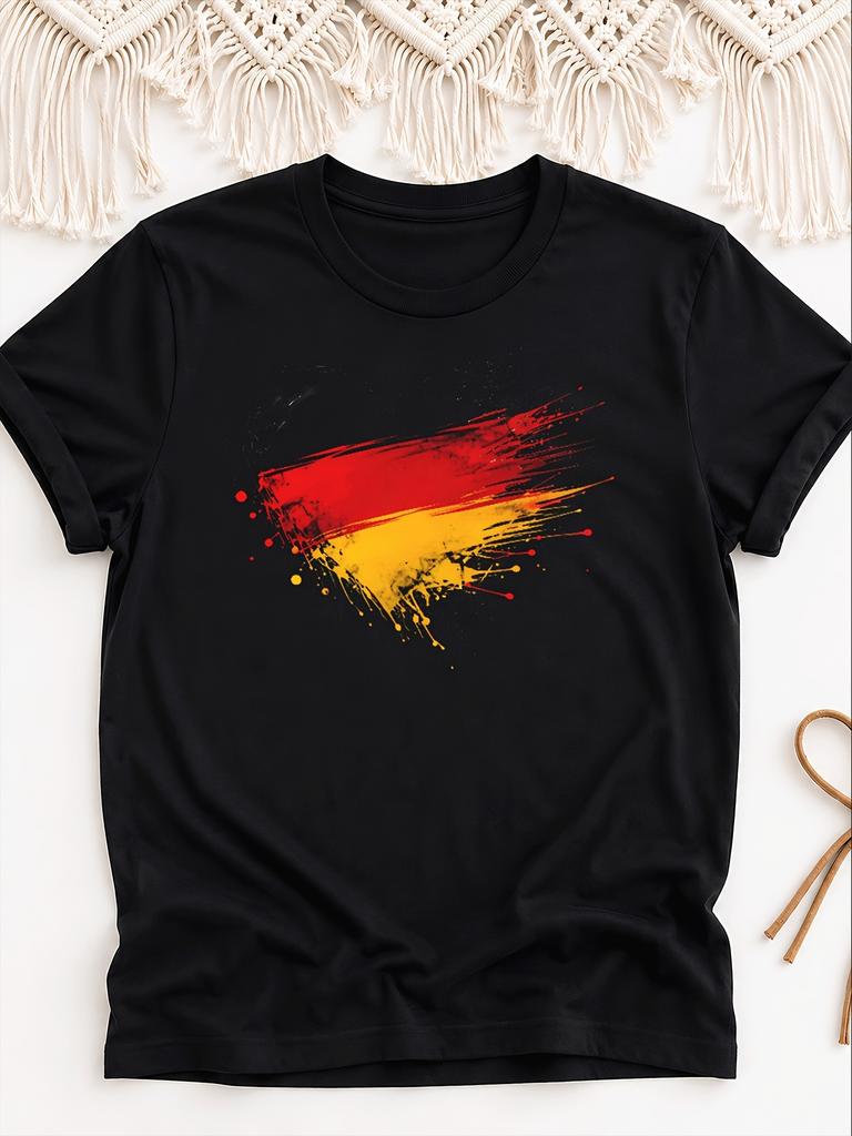 Gerunisexy FlAg Heart Retro Y2k Oversized Unisex Tee With Deutschland Print Baggy Streetwear For Unisex Unisex All TShirt