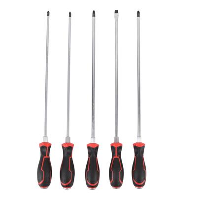 5Pcs 450mm Extra Long Screwdriver Set PH2 PH3 PZ2 PZ3 8mm CR V Magnetic Head Ergonomic for Car