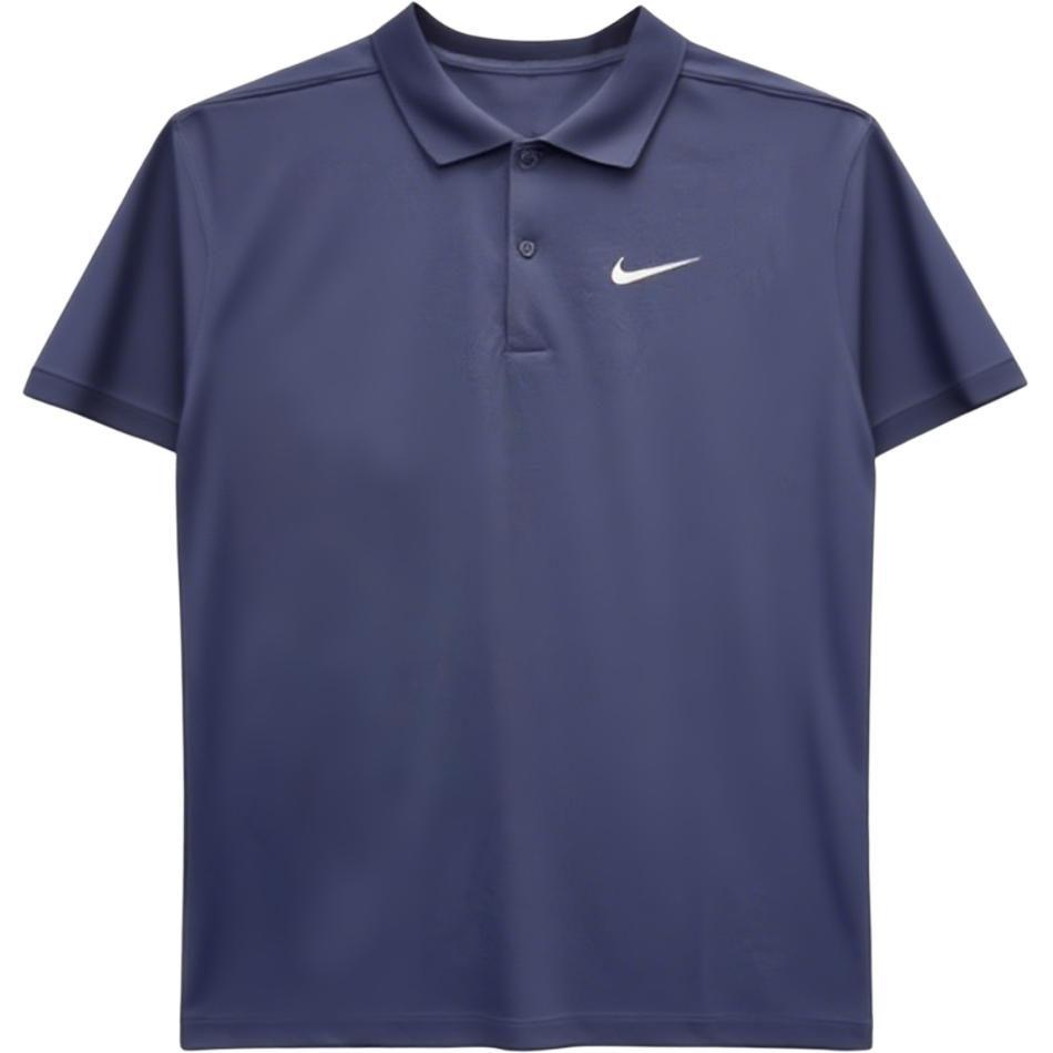 Nike Polo Shirts Men's Blue Lapel Moderate Straight Fit DD8373-451