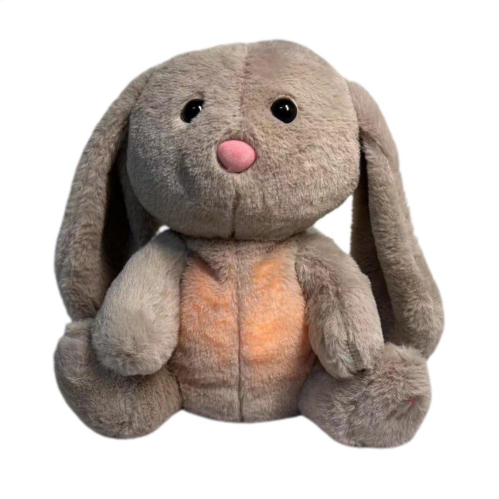 

Breathing Stuffed Animal Soothing Breathing Stuffed Animal Rabbit for Anxiety Adults Breathing Lights and Sound Machine коричневый