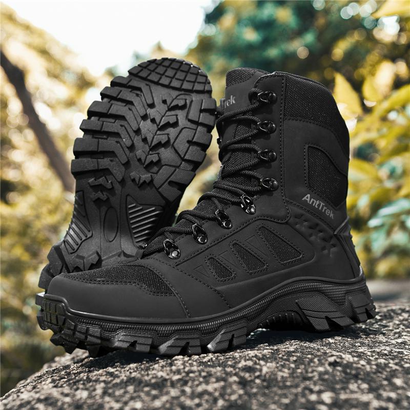 Men's field combat training boots four seasons non-slip comfort jungle combat boots high-top outdoor multi-terrain hiking boots
