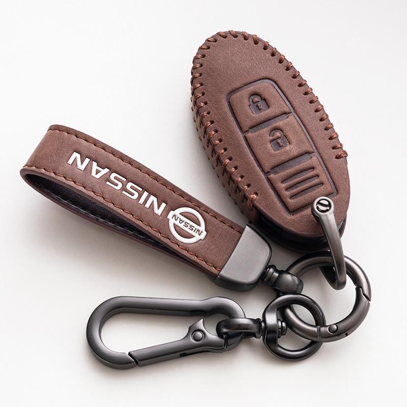 ACN1 Styl ze zinkové slitiny Kožené pouzdro na klíče od auta Kryt Držák na klíčenku Příslušenství pro NISSAN-Tiida Qashqai X-TRAIL Terra18 370Z MARCH 15