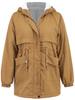 Women's 2024 Hooded Fur-Lined Windbreaker: Autumn/Winter Warm Zipper Jacket