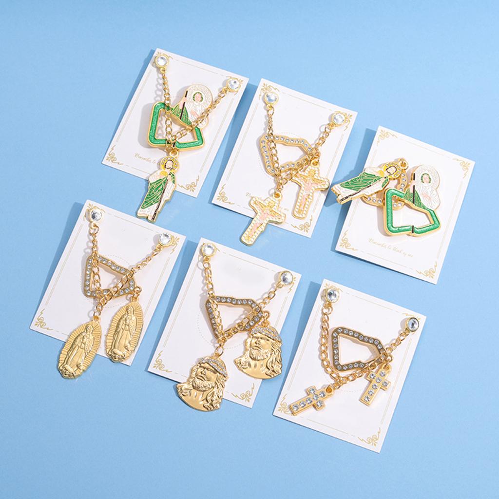 Brooch Pin Alloy Lapel Badge Hat Clip Stylish Breastpin Clothing Accessories for Religious Event and Fashion Enthusiasts