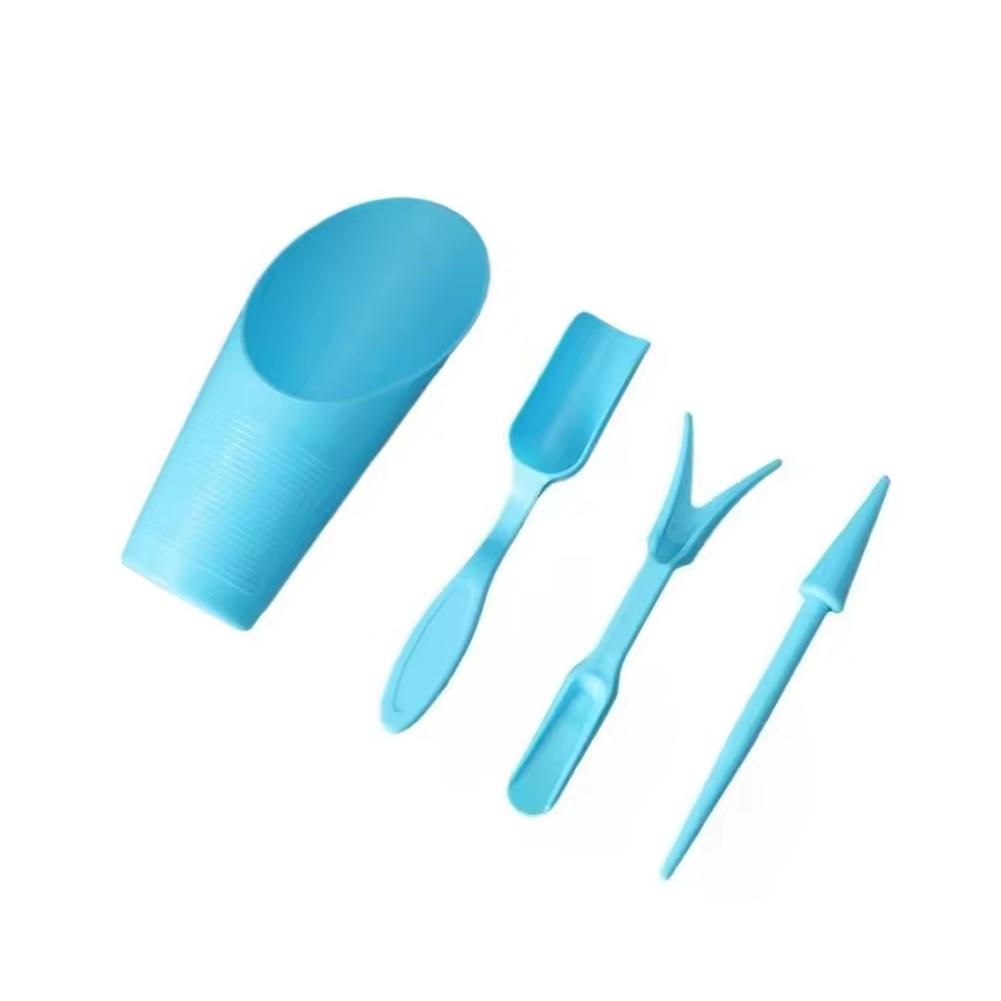 

4 шт./комплект Пластиковое прочное ведро лопата Цилиндр для выращивания в горшках Почвенная лопата для мясных растений Садовые инструменты Мини-инструмент для посадки в саду синий