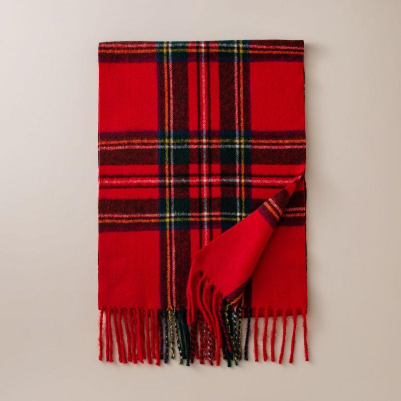 Womens Plaid Scarf Winter Warm Wrap Shawl Korean Style Fashionable Neck Cold Weather