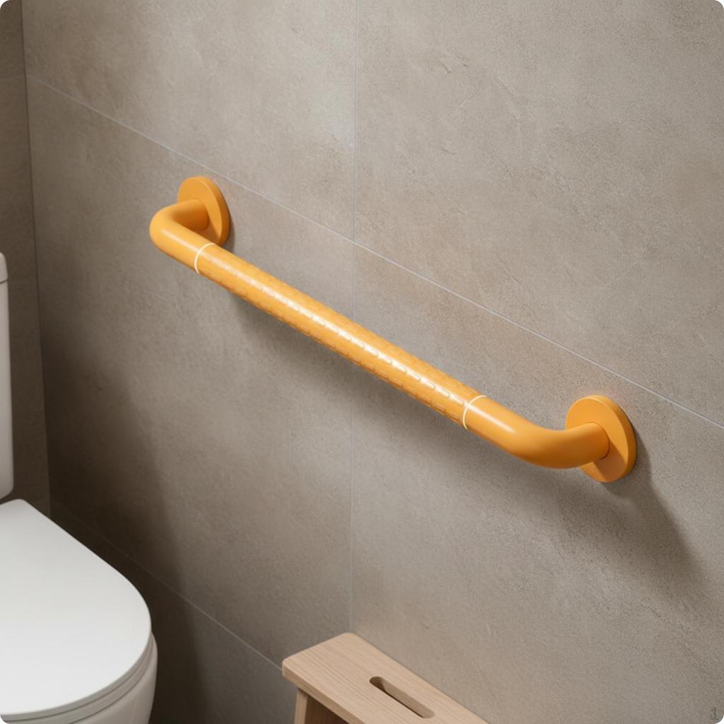 Grab Bar with AntiSlip Texturing | Sturdy StainlessSteel Inner Tube, Bathroom Bar, for Shower