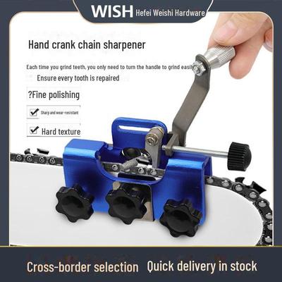 Portable Handheld Electric Chain Saw Sharpener - Hand Crank Clamp Grinder