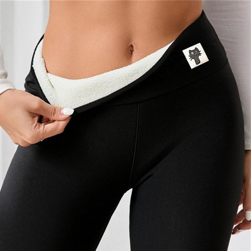 Fleece Thickened Lamb Wool Leggings Women's Autumn and Winter High-waisted Leggings Thermal Pants Yoga Pants
