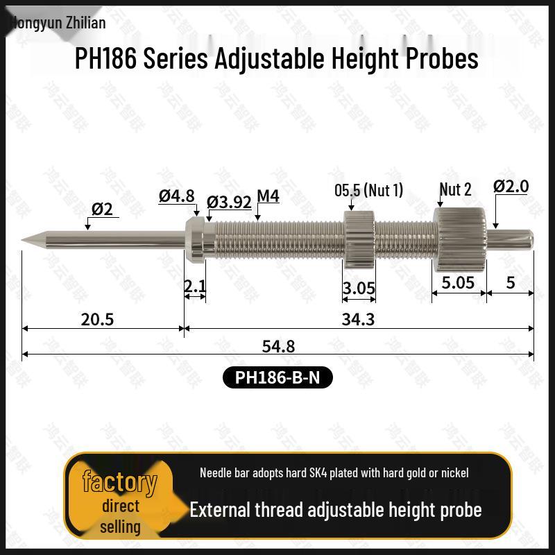 Durable Medium Probe SK4 Needle Shaft PH186 Series: Wear-Resistant Integrated Probe 186-1/2, PH186-B/F.