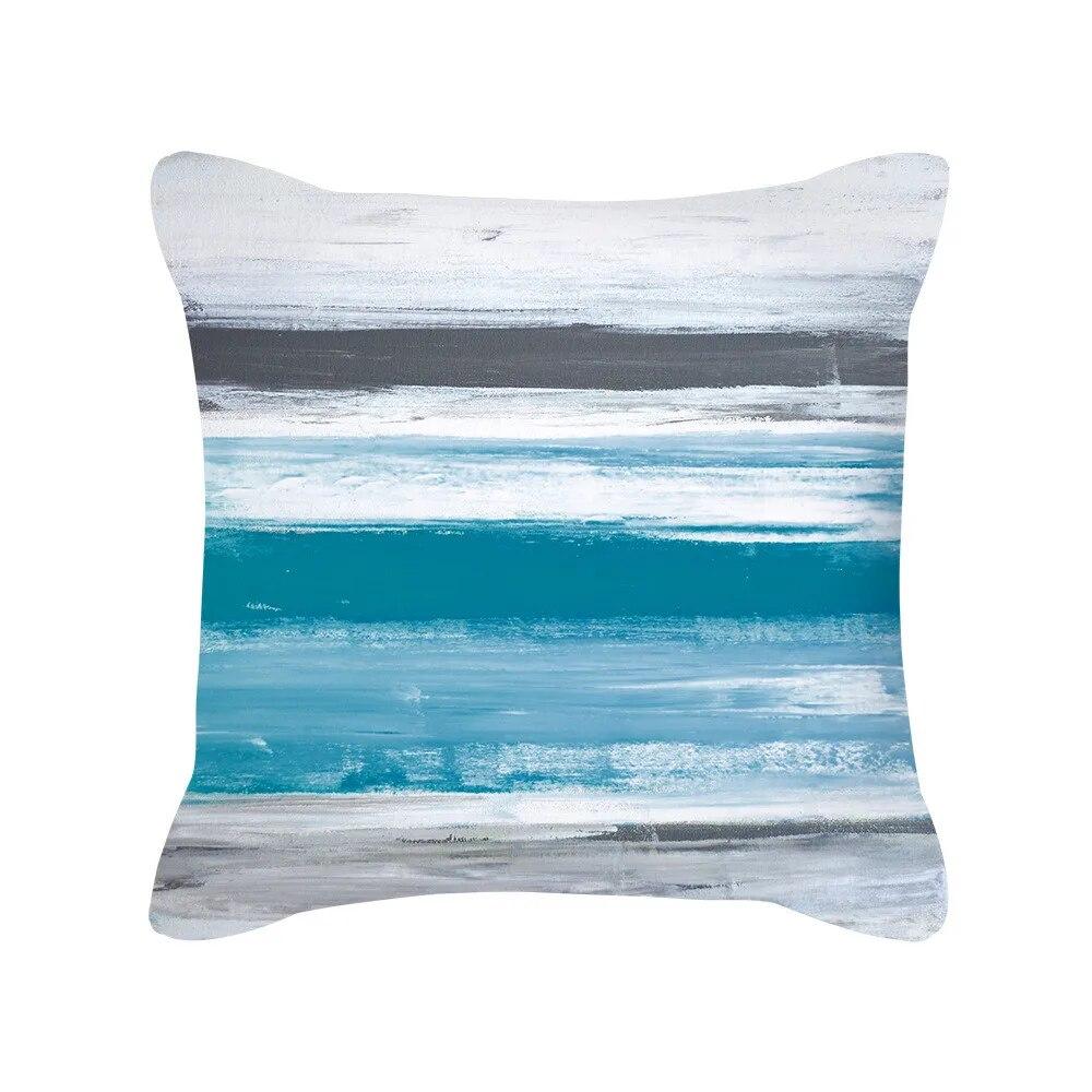 45x45cm Modern Abstract Art Blue Green Yellow Throw Pillow Cover Living Room Sofa Office Car Lumbar Cushion  Home Decor