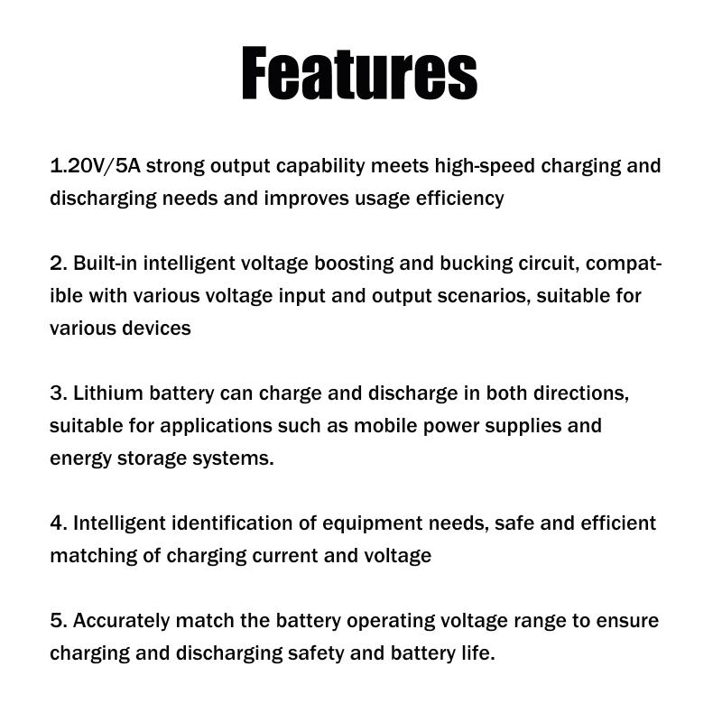 Versatile 4S PD 20V 5A 100W Boost Module High Power Charge Discharge Unit for DIY Projects Battery Management and Lab Experiments
