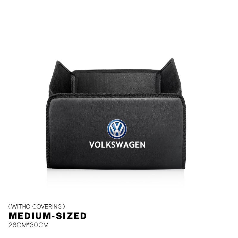 

Leather Car Trunk Storage Box Large Capacity Tool Case Auto Accessories For Volkswagen VW RLine R Golf Amarok Phaeton Tiguan GTI