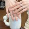 Ks Nail Art Wearable Nails Short Style 2026 New Model High-End Super Popular Cat Eye Handmade High-Quality Nude Color Stunning Nail Pieces