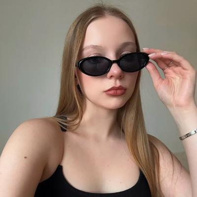 Protective Glasses 2Pcs New Trendy Female Small Oval Rivet Sunglasses Colorful Frame Sun Glasses Women Outdoor Uv400 Eyeglasses