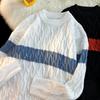 Pulover casual bloc de culoare retro pentru bărbați - Tricotaje tinerești, largi, versatile