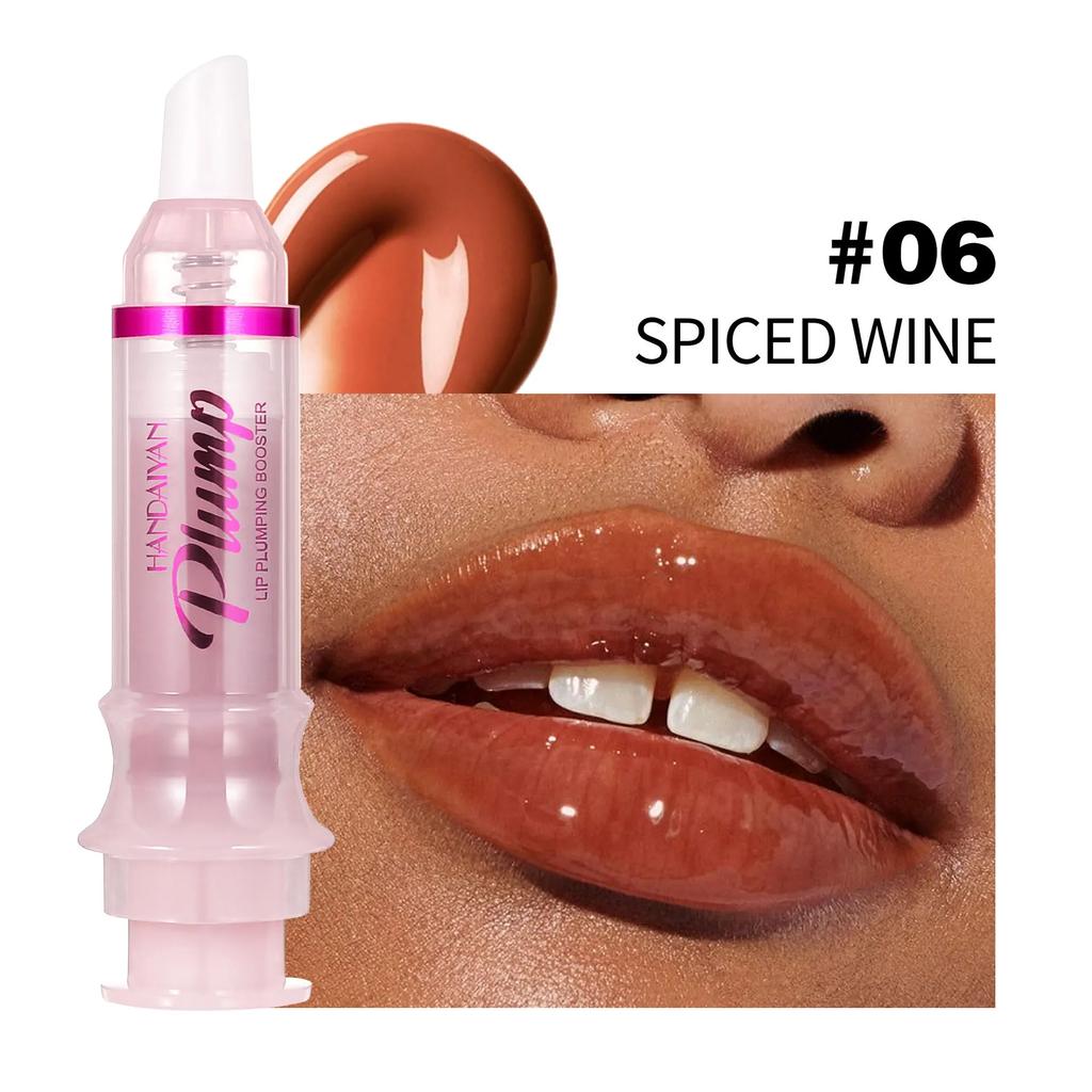 HANDAIYAN Lip Plumping Booster High Shine Lip Plumper Lip Oil Needle Tube Lip Gloss Lip Balm Extreme Volume Lip Tint Makeups