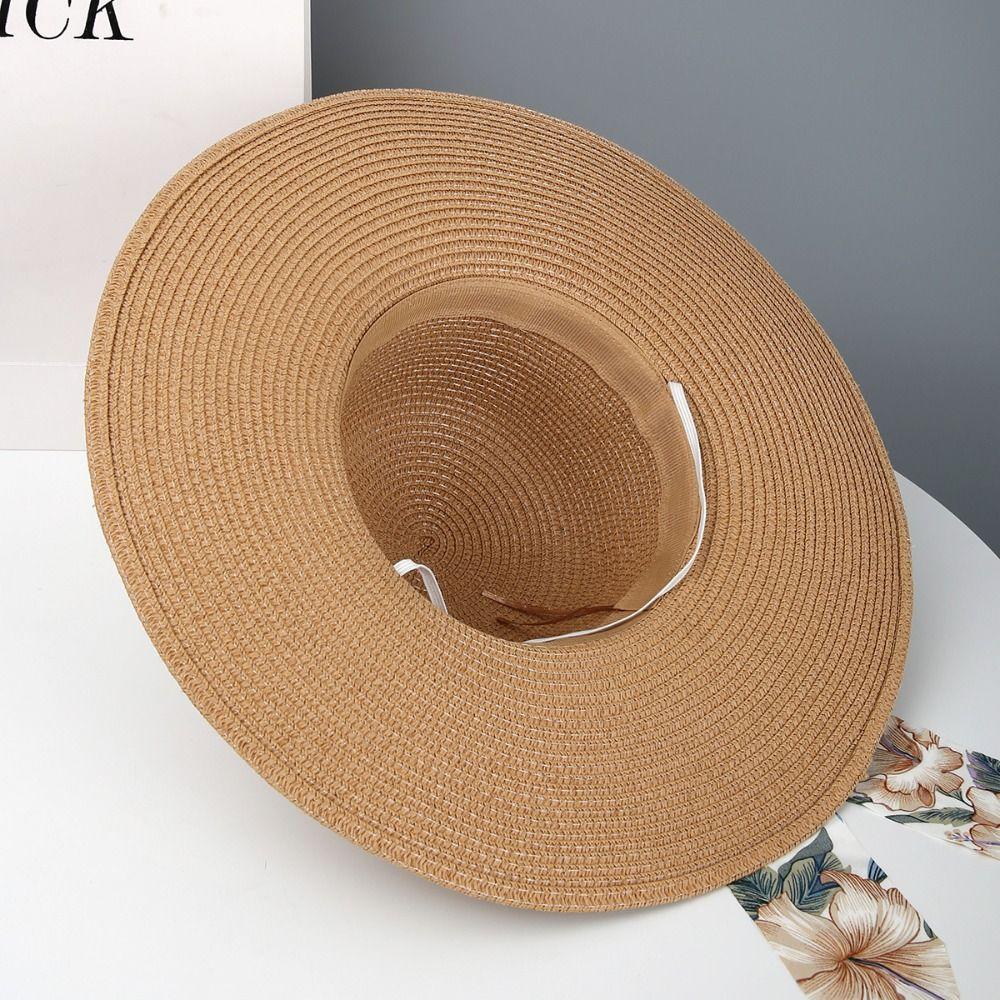 Sun Protection Straw Beach Hat Large Capacity Tote Bag Portable Beach Bag Travel Outdoors