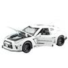 APU1  1/32 Scale Alloy Diecast Nissan GTR Sport Car Model Toy Doors Opend Pull Back Sound Music Miniature Vehicle Kid Gifts Collection
