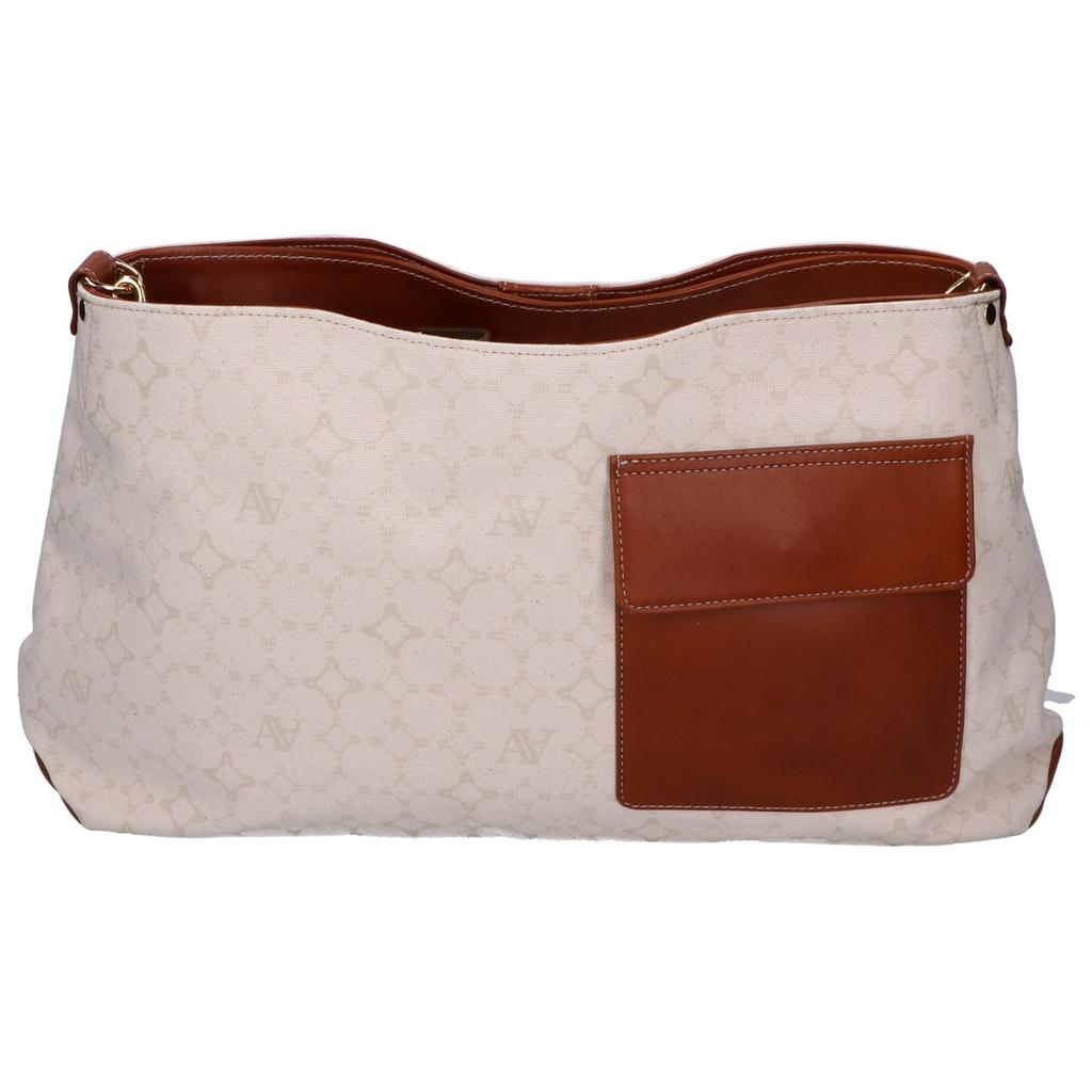 ATAO Elvy Monogram Canvas 2-Way Shoulder Bag Tote Bag whiteUsed