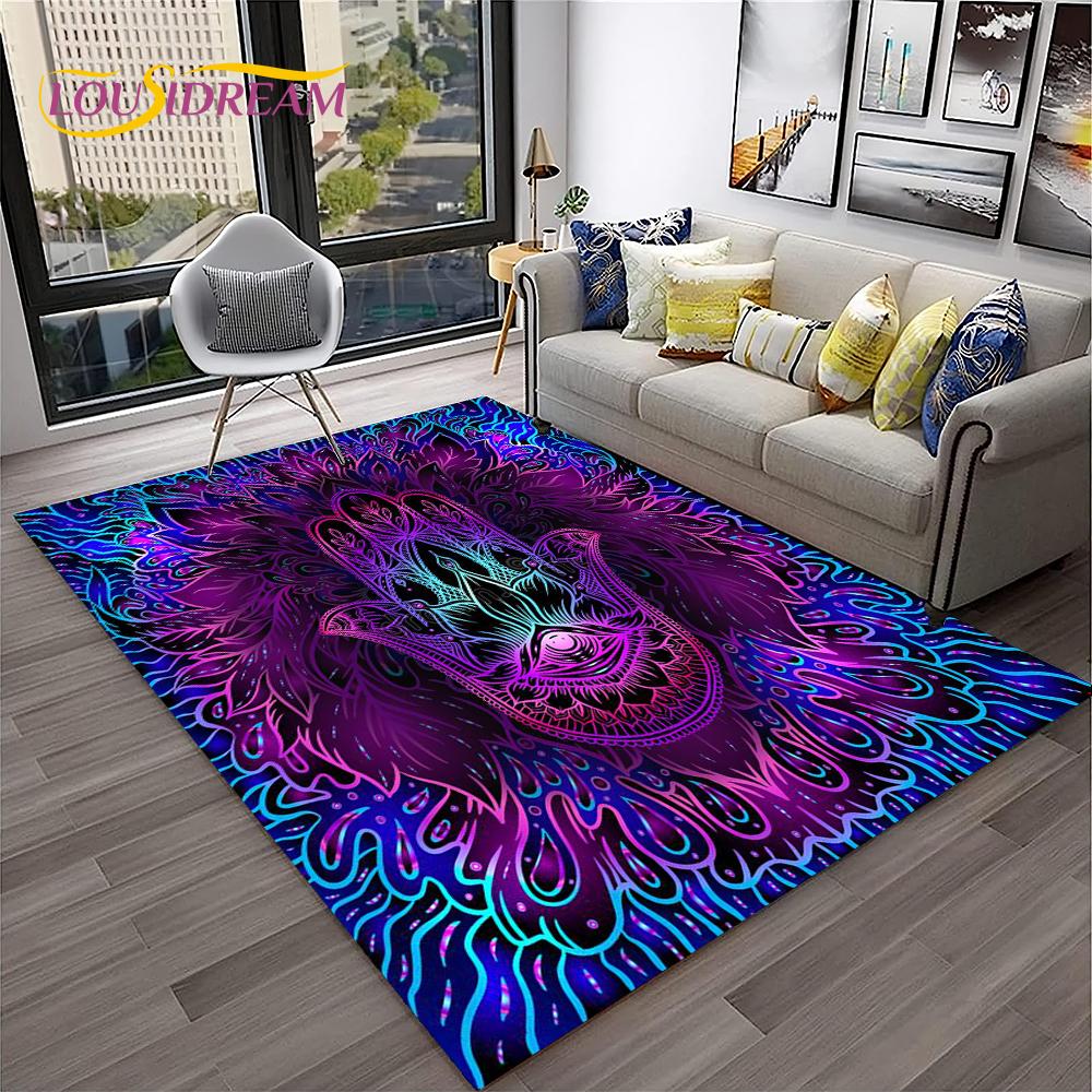 Oko Proroka, Oko Horusa, Nazar Drzewo Życia Dywanik Dywan do Domu Salon Sypialnia Sofa Wycieraczka Dekor, Dywanik Obszarowy Antypoślizgowa Mata Podłogowa