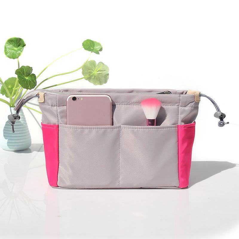 

1 шт. Косметический органайзер большой вместимости, прочная косметичка с отделениями 25x8x17см 25*8*17cm серый