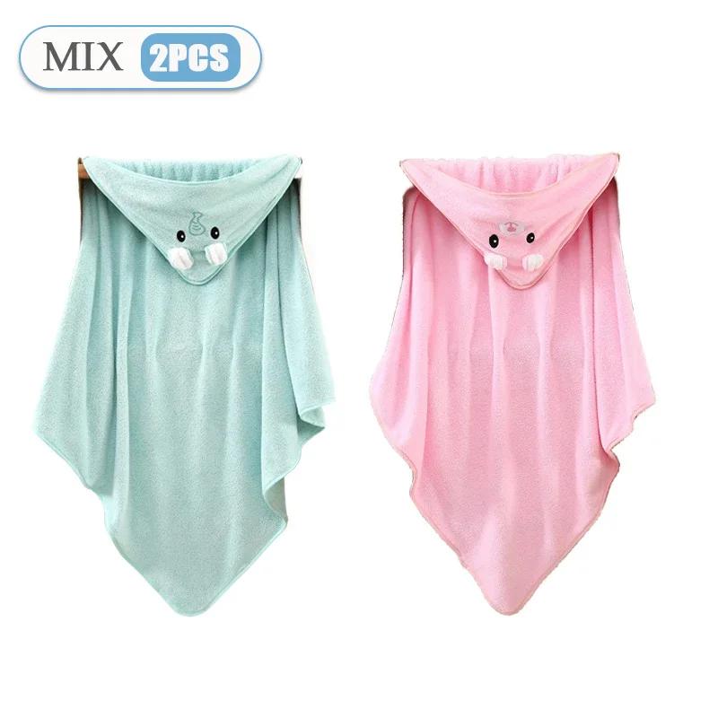 1~3PCS Cartoon Animal Baby Bath Towels Soft Newborn Hooded Towel Blanket Toddler Bathrobe Warm Sleep Swaddle Wrap Boys and Girls