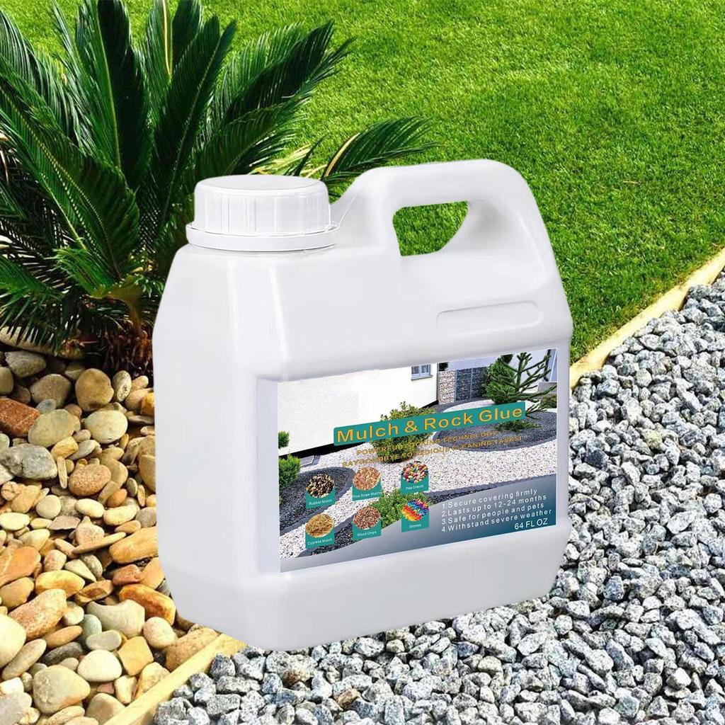 64oz Landschaftskleber Bodenabdeckungskleber für Steine Starker Steinadhesive Für Außenbereich Hof Spielplatz Kiesbindemittel Kleber