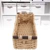 Paper Rope Storage Basket Handmade Woven Decorative Storage Bin Toilet Tank Topper Paper Basket for Shelves Countertop