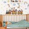 30*90cm Cartoon Animal Train Wall Sticker Removable PVC Wall Decoration for Nursery Room Kids Bedroom Home Decor