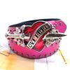 Heart Buckle Waist Belt Jeans Waistband Punk Style Studded Belt Waistband for Street Player Country Girls